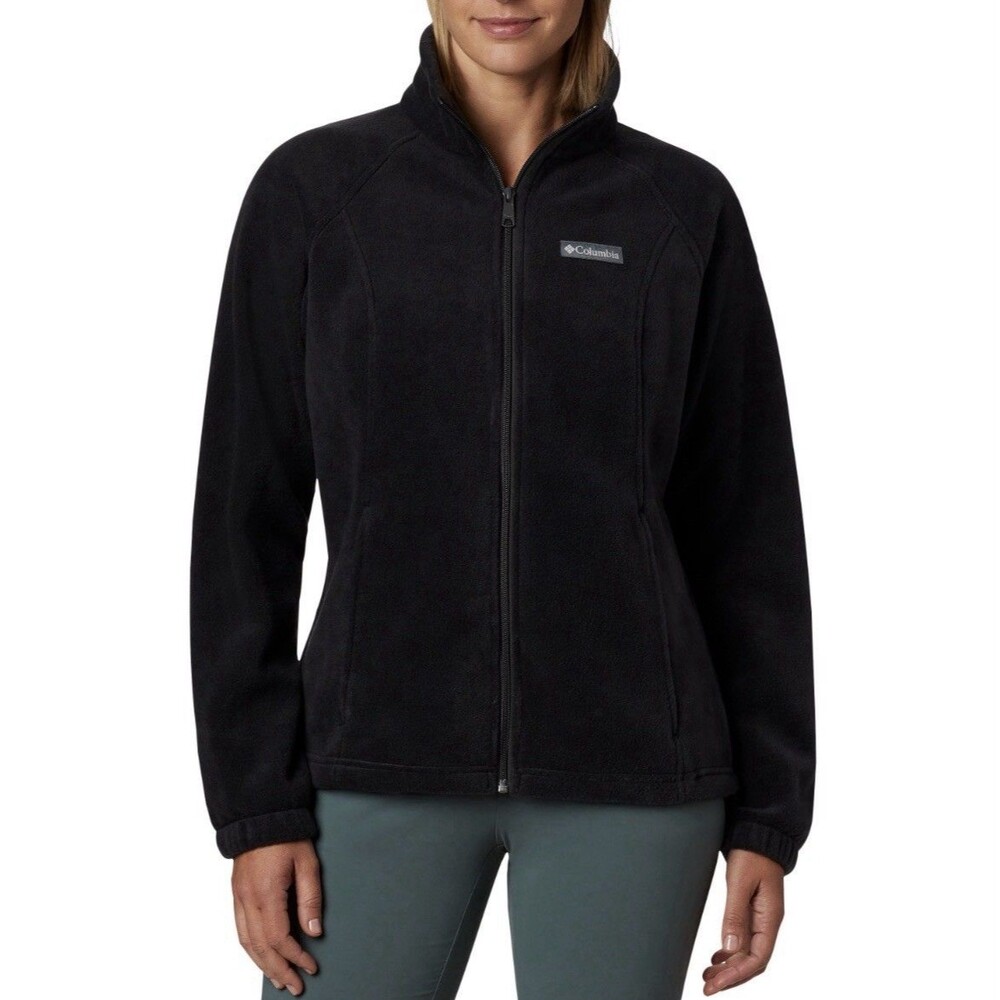 Columbia Sportswear  Women's Black Full Zip Jacket Size M  Zip Pockets